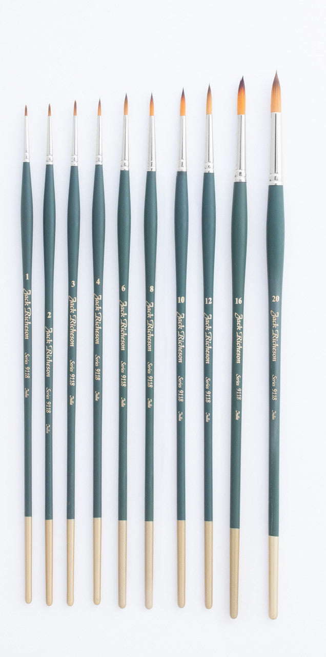 Orange Synthetic Oil & Acrylic Brushes